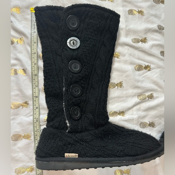 Mukluks a la mode knit boots, Black, Ladies Sz 9. EUC, Roll down or wear up. - Picture 7 of 12